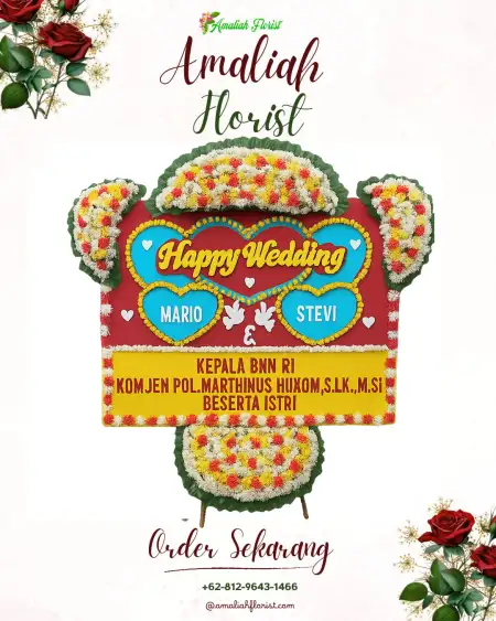 Papan Bunga Pernikahan Dlimas